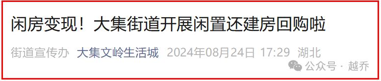 重锤!武汉一地回购闲置房!